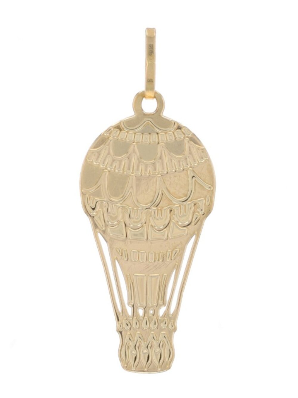 Yellow Gold Hot Air Ballon Pendant - 14k Aircraft Travel